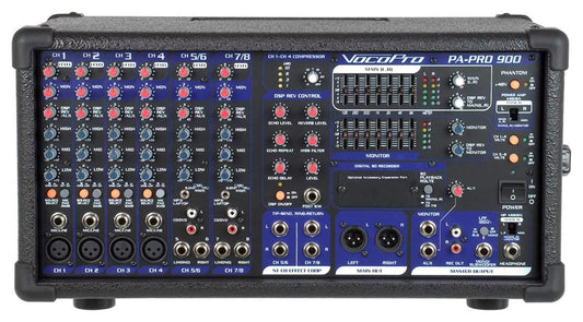 VocoPro PA-PRO-900 Professional PA Mixer - 900W - PSSL ProSound and Stage Lighting