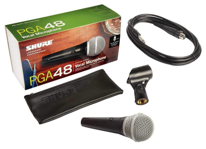 Shure PGA48 Dynamic Vocal Mic with XLR-QTR Cable - PSSL ProSound and Stage Lighting