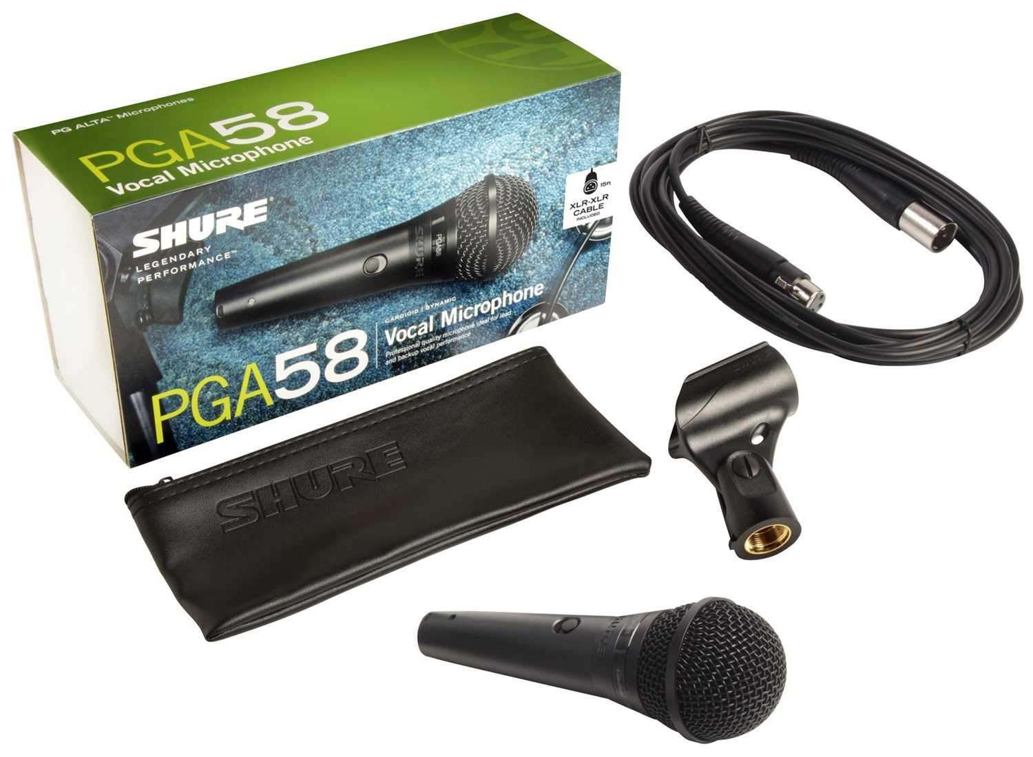 Shure PGA58-XLR Dynamic Vocal Mic with XLR Cable - PSSL ProSound and Stage Lighting
