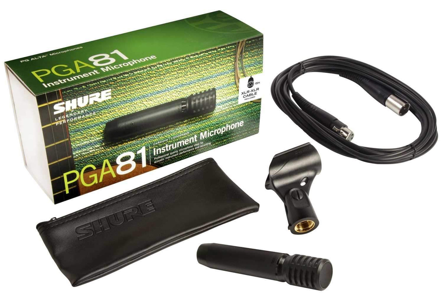 Shure PGA81 Small-diaphragm Condenser Mic with Cable - PSSL ProSound and Stage Lighting