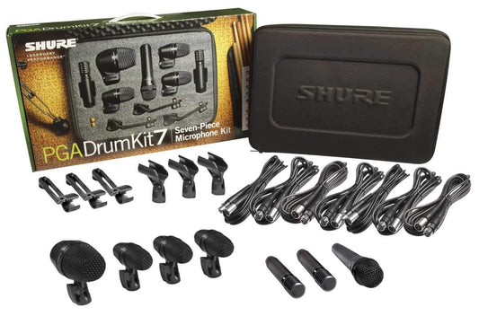 Shure PGADRUMKIT7 7 Pc Drum Microphone Kit - PSSL ProSound and Stage Lighting