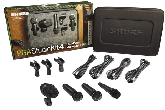 Shure PGASTUDIOKIT4 4 Pc Microphone Studio Kit - PSSL ProSound and Stage Lighting