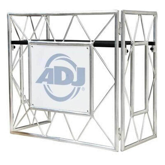 ProX Portable 4-Panel DJ Facade (Party Black Frame)