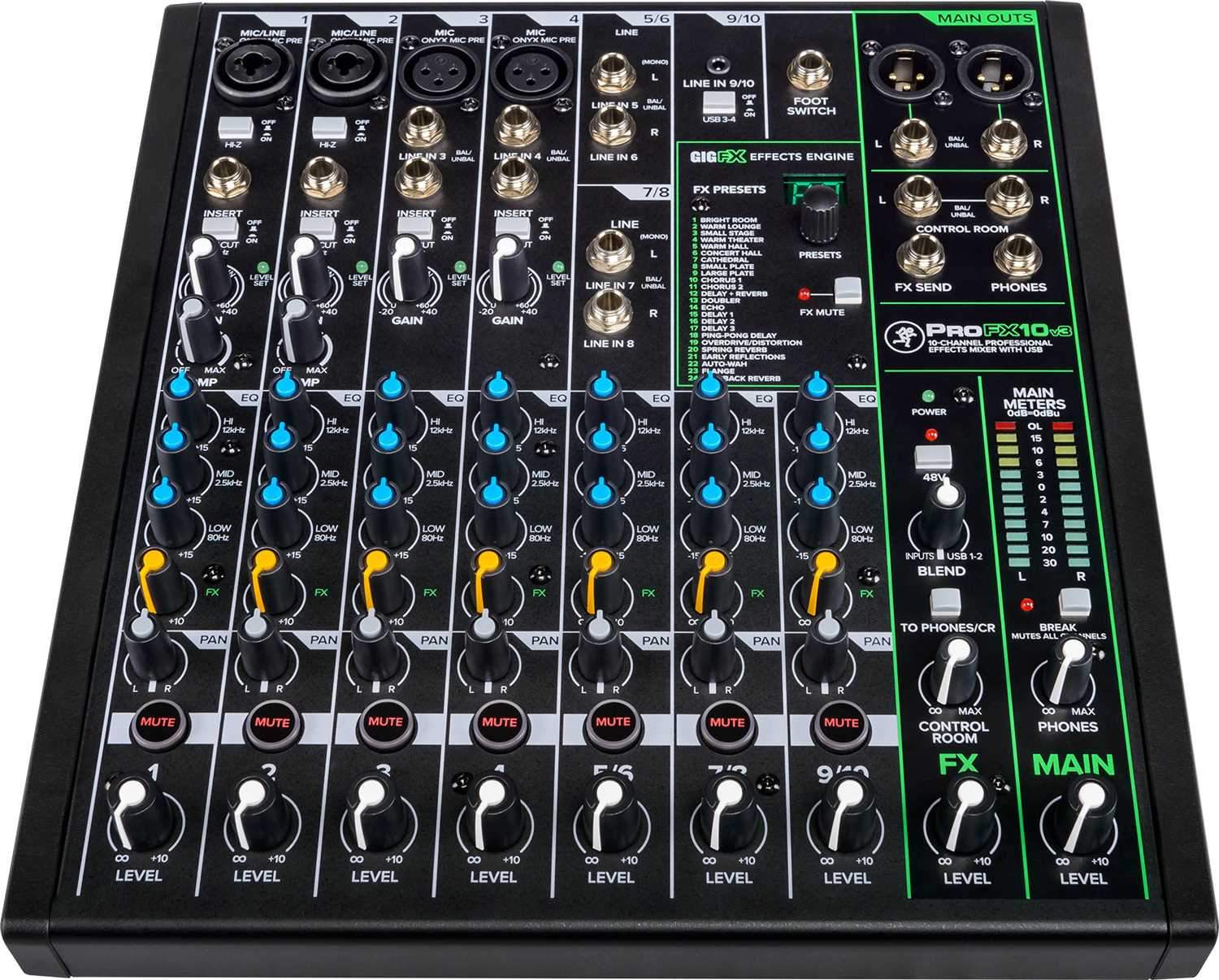 Mackie ProFX10v3 10-Channel Effects Mixer with USB - PSSL ProSound and Stage Lighting
