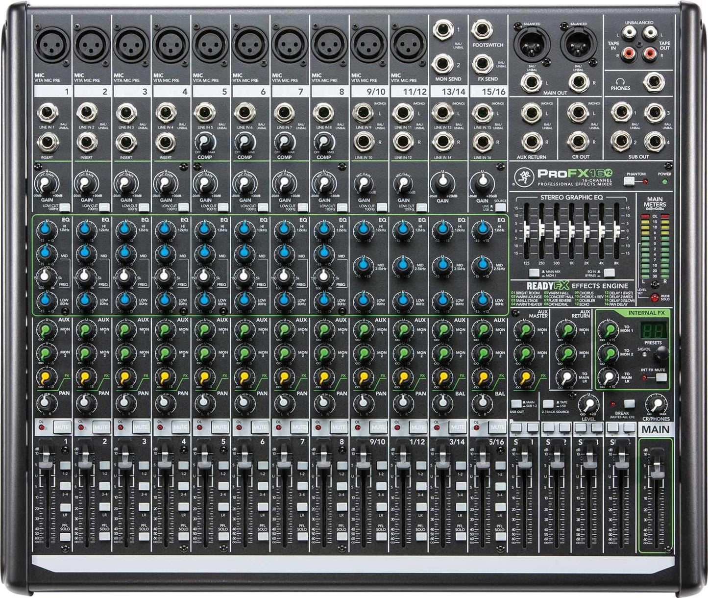 Mackie ProFX16v2 16-Channel 4-Bus Mixer with USB - PSSL ProSound and Stage Lighting