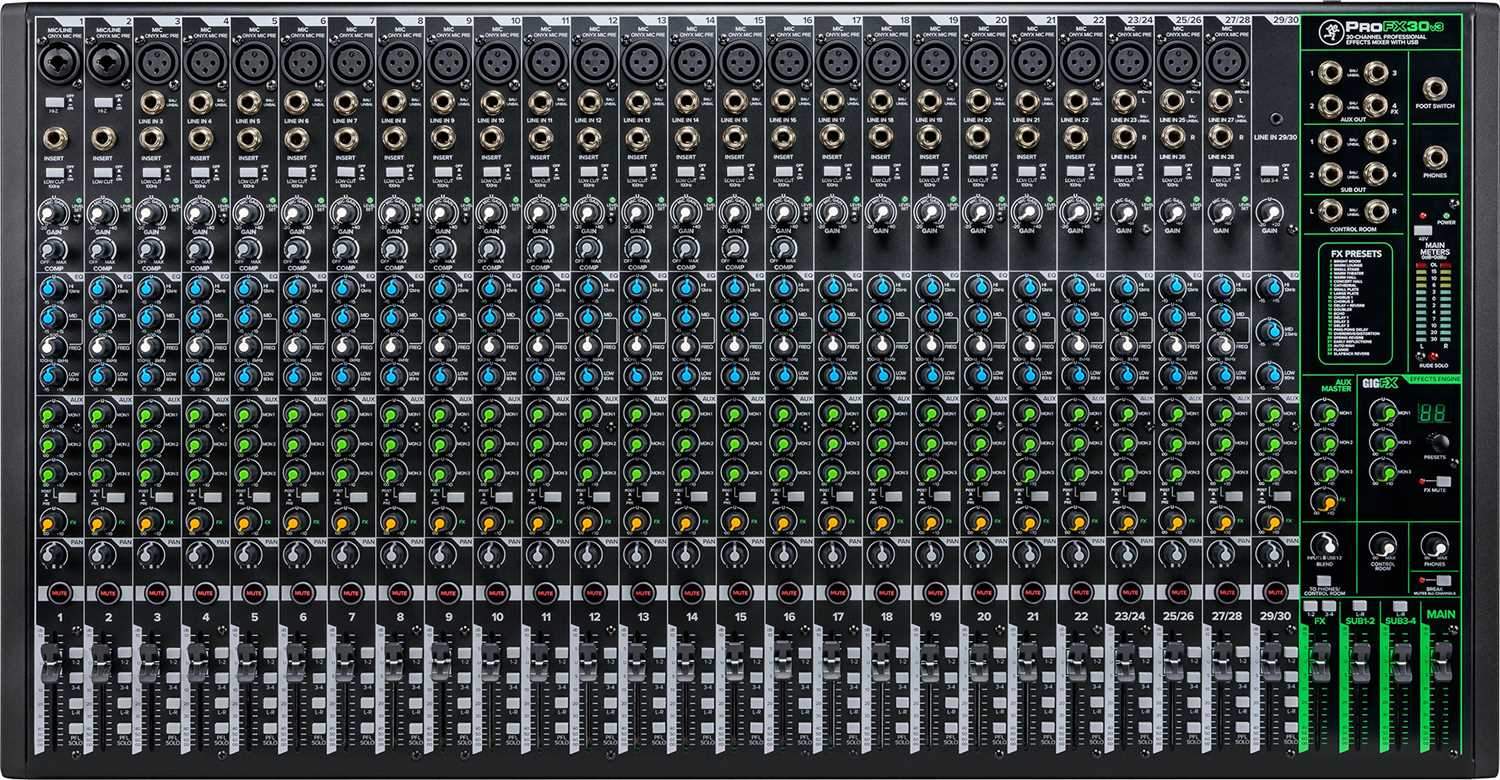 Mackie ProFX30v3 30-Channel 4-Bus Effects Mixer with USB - PSSL ProSound and Stage Lighting