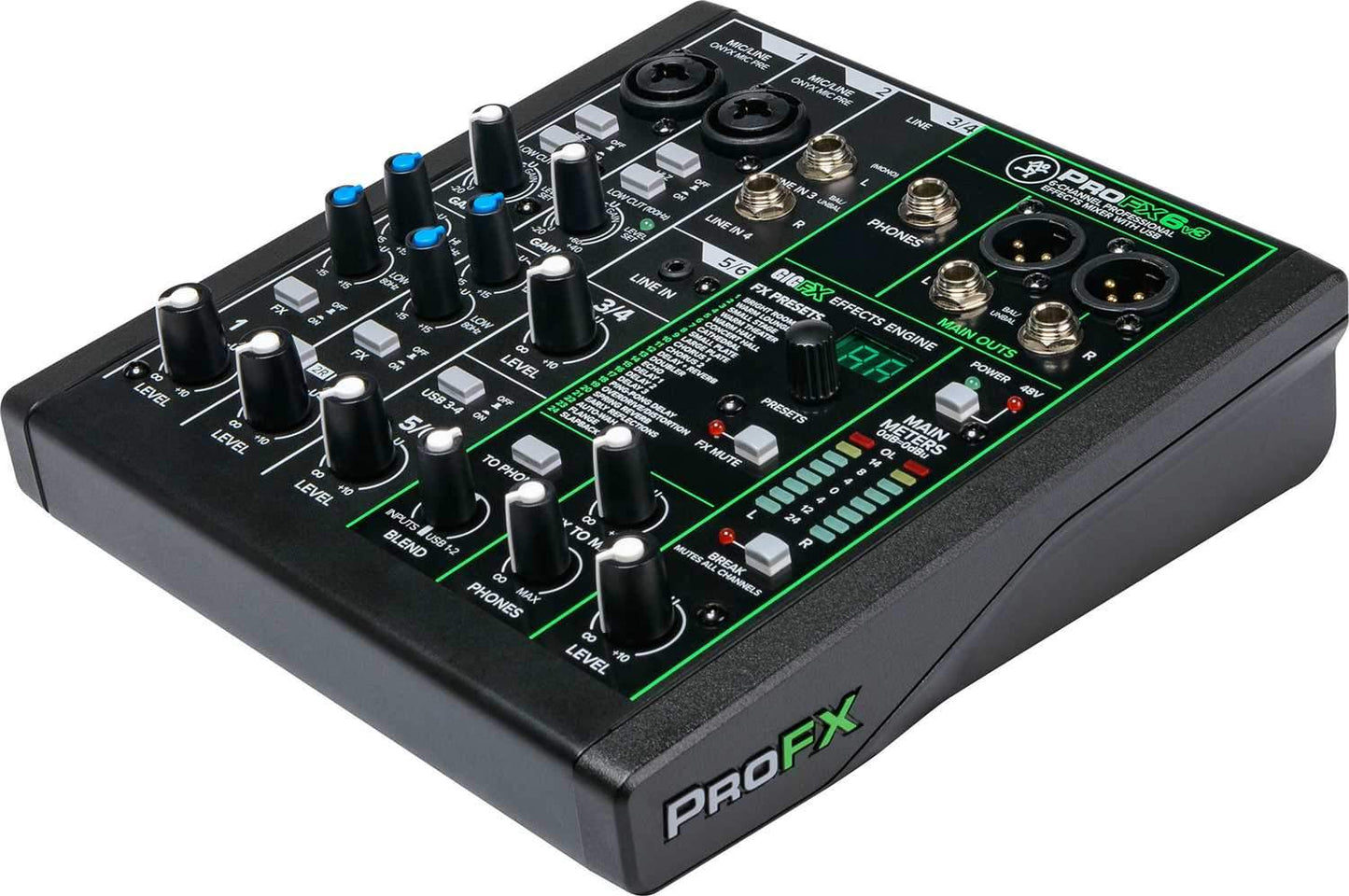 Mackie ProFX6v3 6-Channel Effects Mixer with USB - PSSL ProSound and Stage Lighting