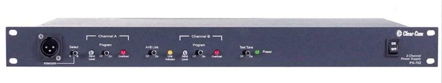 Clear-Com PS-702 2-Channel Rack Mount Power Supply - PSSL ProSound and Stage Lighting