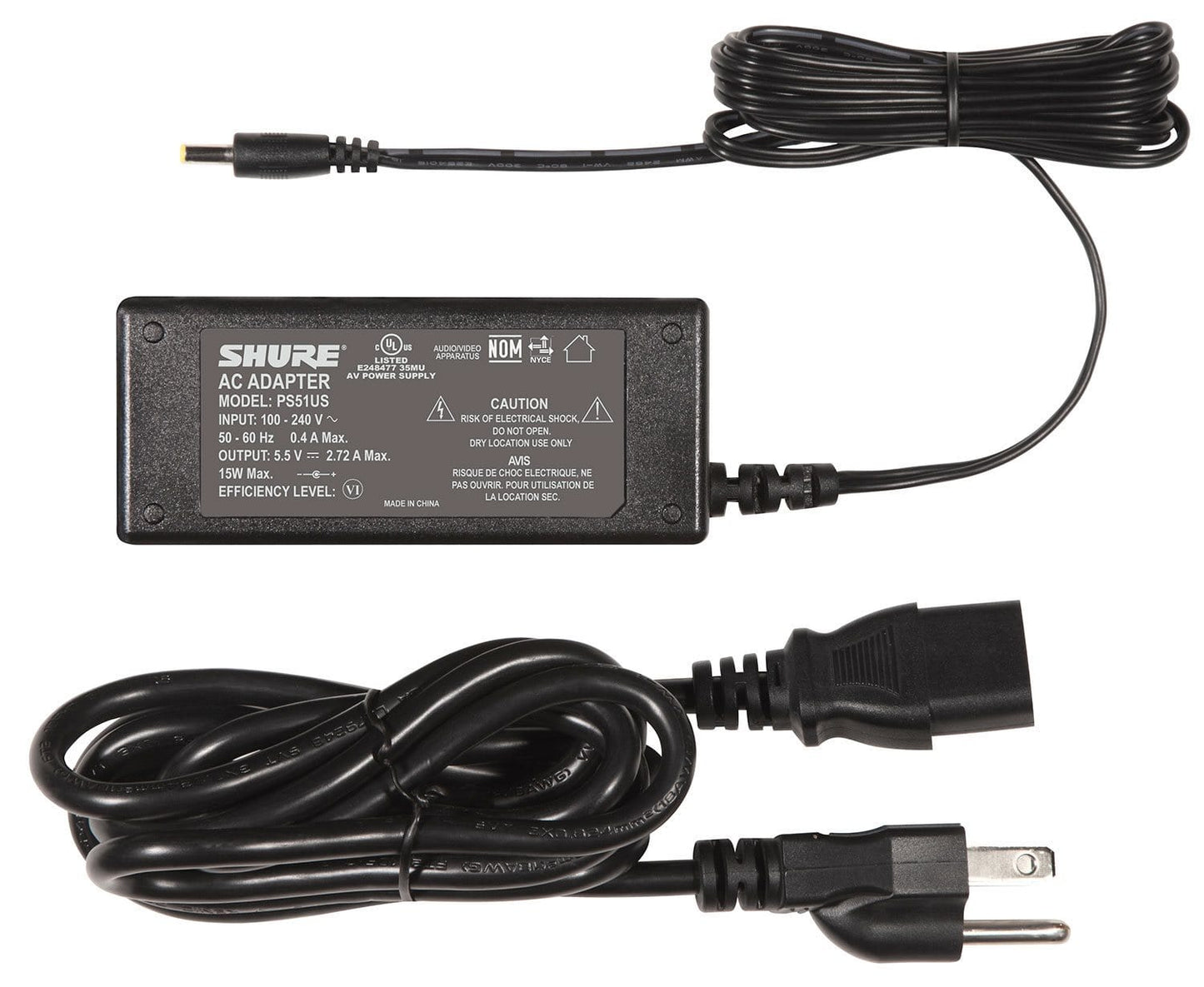 Shure PS51US Power Supply for 2 Bay Charger - PSSL ProSound and Stage Lighting