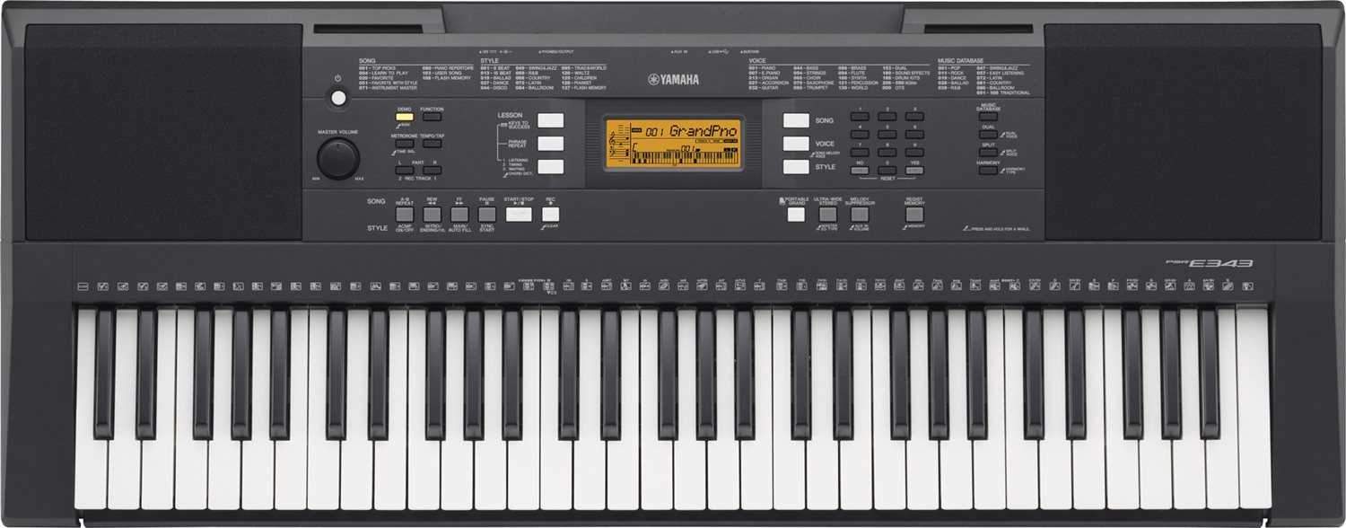 Yamaha PSR-E343 61-Key Portable Keyboard - PSSL ProSound and Stage Lighting