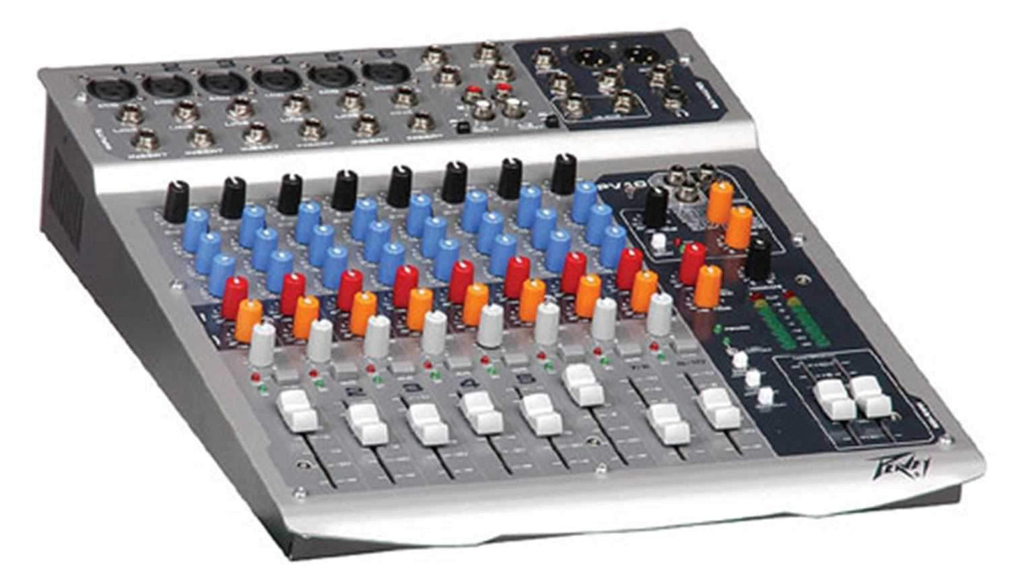 Peavey PV10 USB 10 Ch Compact Live Sound PA Mixer - PSSL ProSound and Stage Lighting