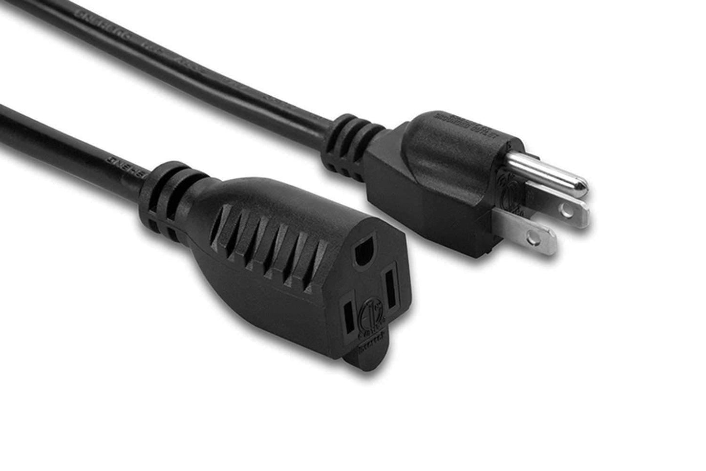 Hosa PWX-101.5 Power Extension Cord 1.5 ft 18AWG - PSSL ProSound and Stage Lighting