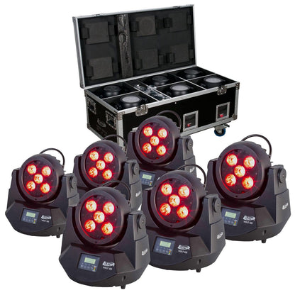 Elation Volt Q5 IP65 Battery Operated RGBW LED Fixture 6-Pack w/ Case - ProSound and Stage Lighting
