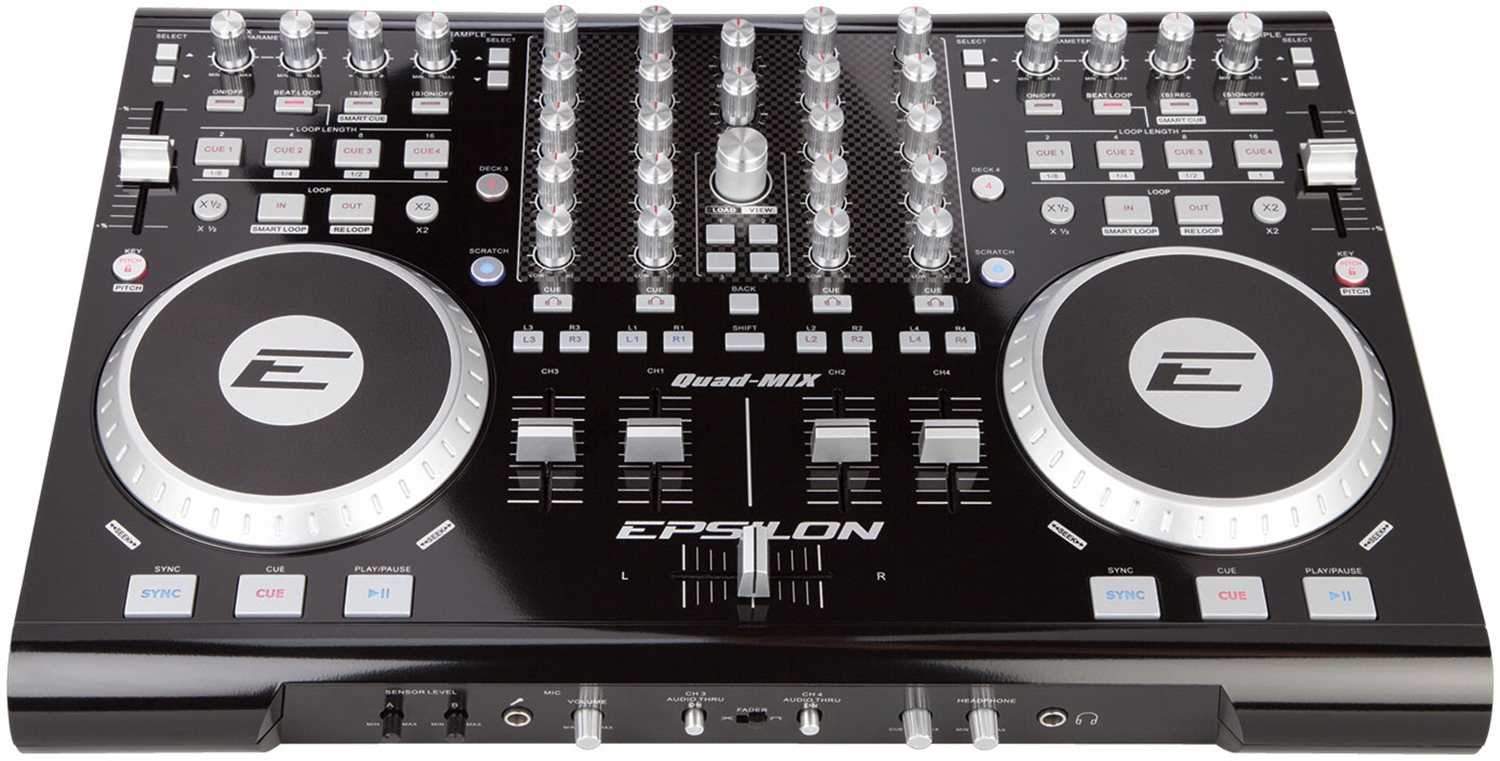 Epsilon QUAD-MIX 4 Deck 4 Ch DJ Controller - PSSL ProSound and Stage Lighting