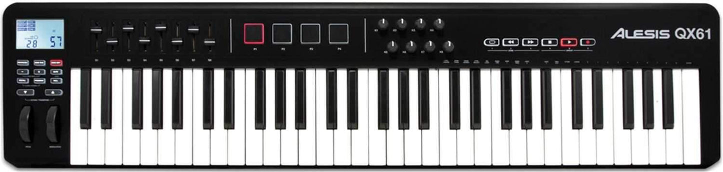 Alesis QX61 USB/MIDI 61-Key Controller with Faders - PSSL ProSound and Stage Lighting