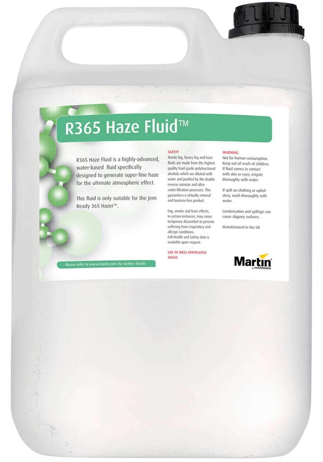 Martin R365 Water-Based Haze Fluid 9.5L/2.5 gal - PSSL ProSound and Stage Lighting