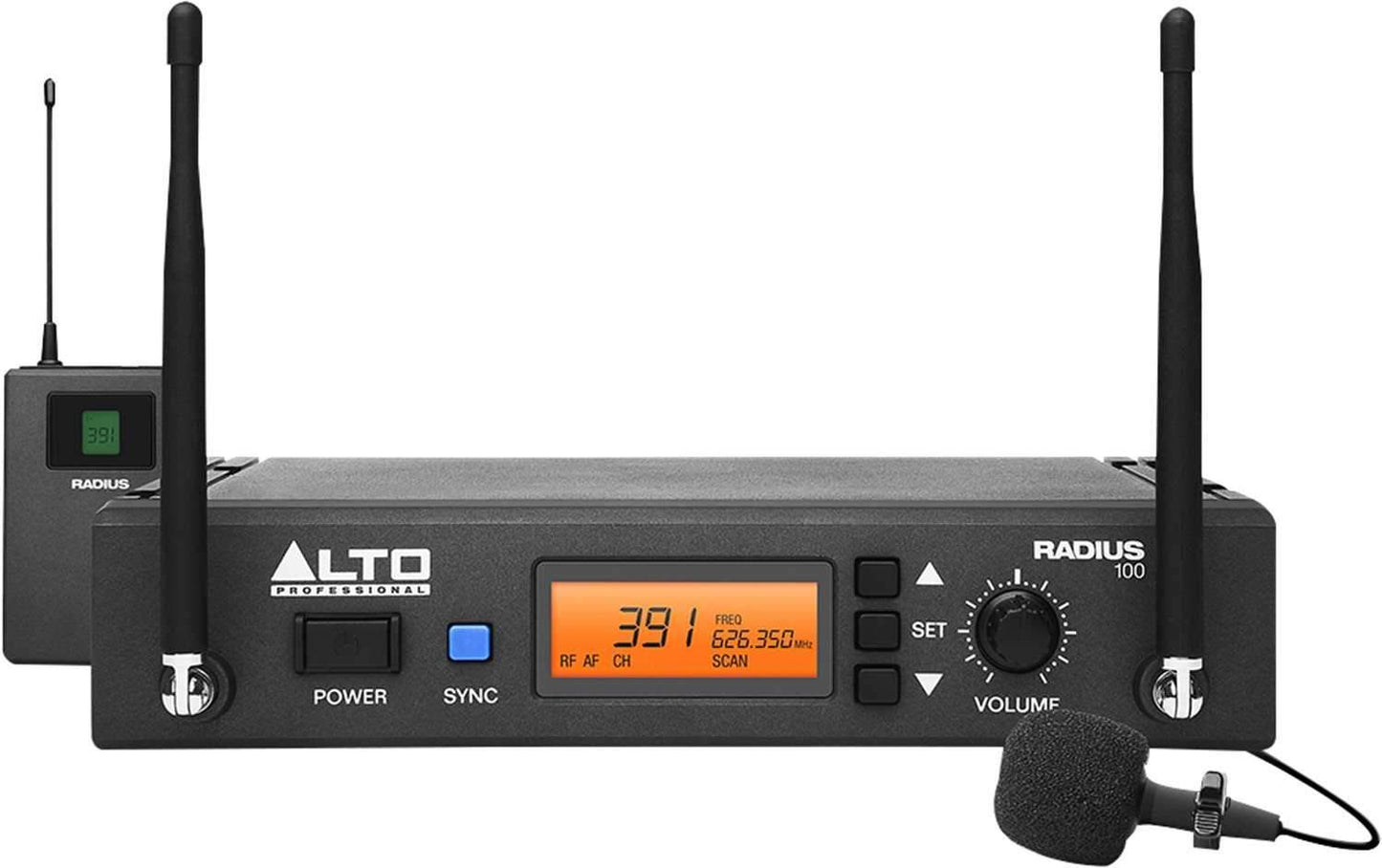 Alto Professional RADIUS 100L UHF Wireless Lavalier Microphone - PSSL ProSound and Stage Lighting