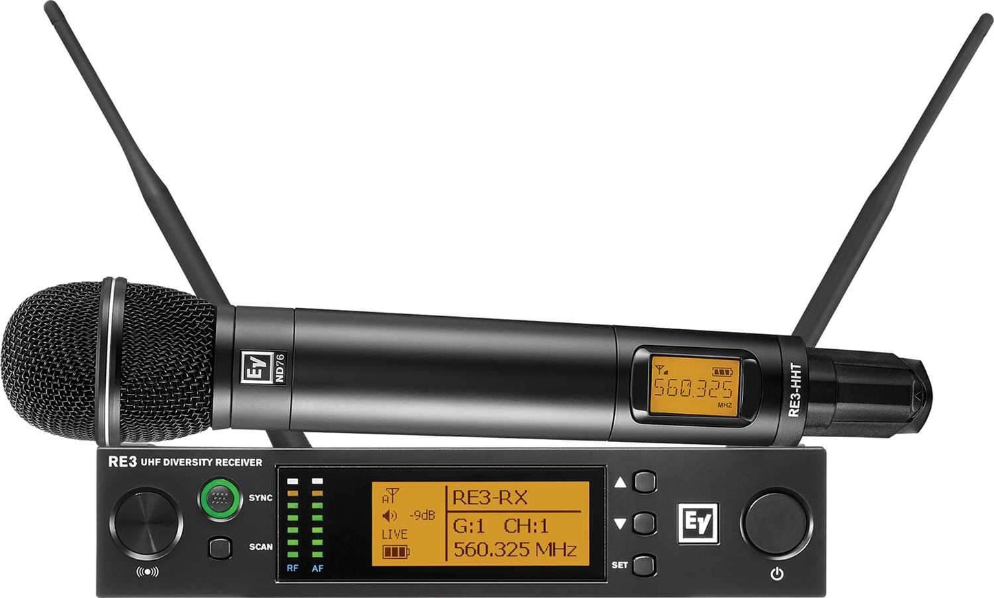 Electro-Voice RE3 ND76 5H Wireless Handheld Mic Set - PSSL ProSound and Stage Lighting
