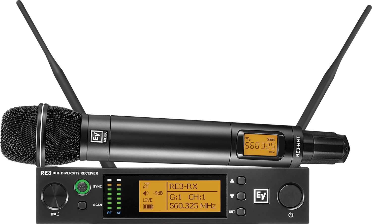 Electro-Voice RE3 ND86 6M Wireless Handheld Mic Set - PSSL ProSound and Stage Lighting