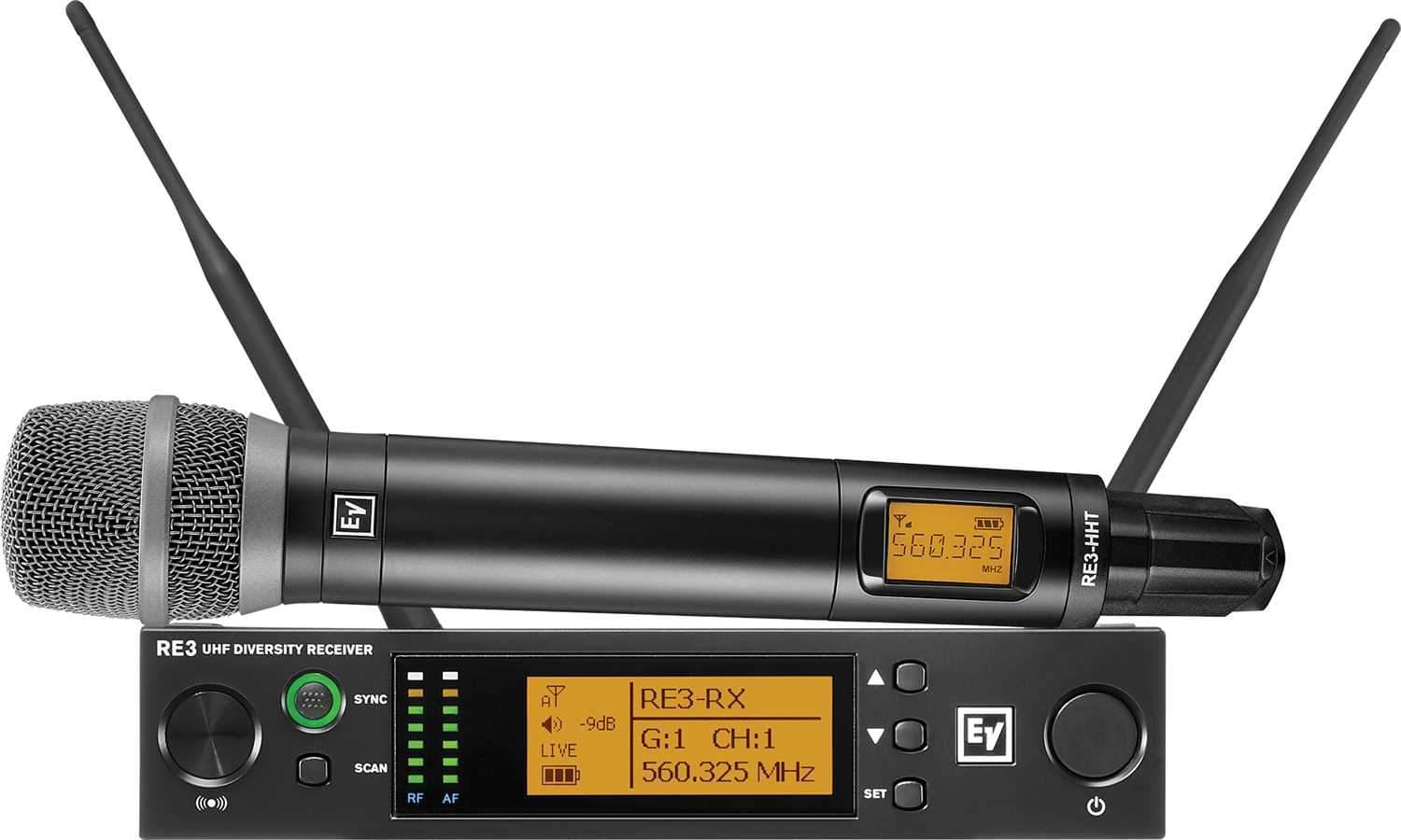 Electro-Voice RE3 RE520 5H Wireless Handheld Mic Set - PSSL ProSound and Stage Lighting