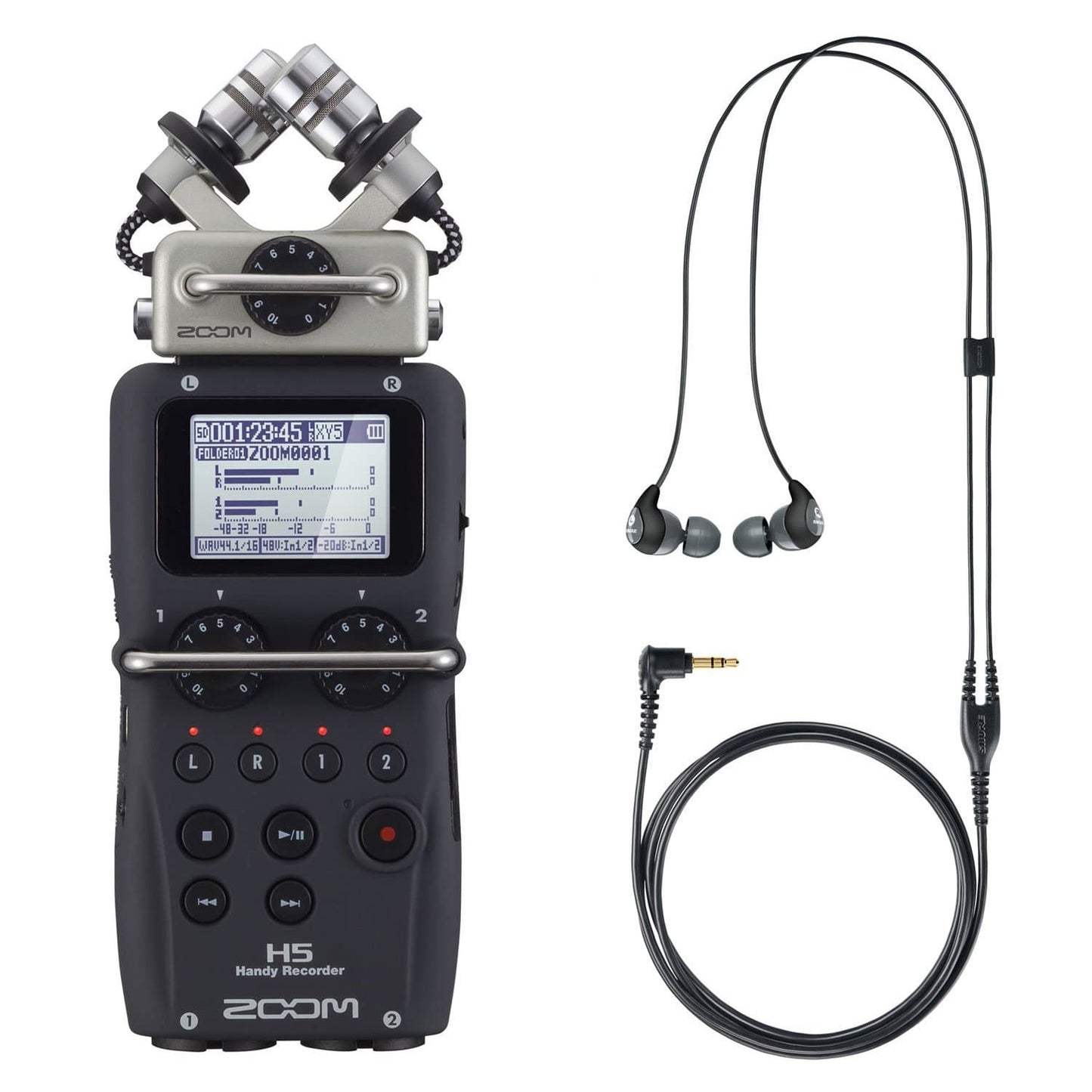 Zoom H5 Recorder with Shure SE112-GR Earphones - PSSL ProSound and Stage Lighting