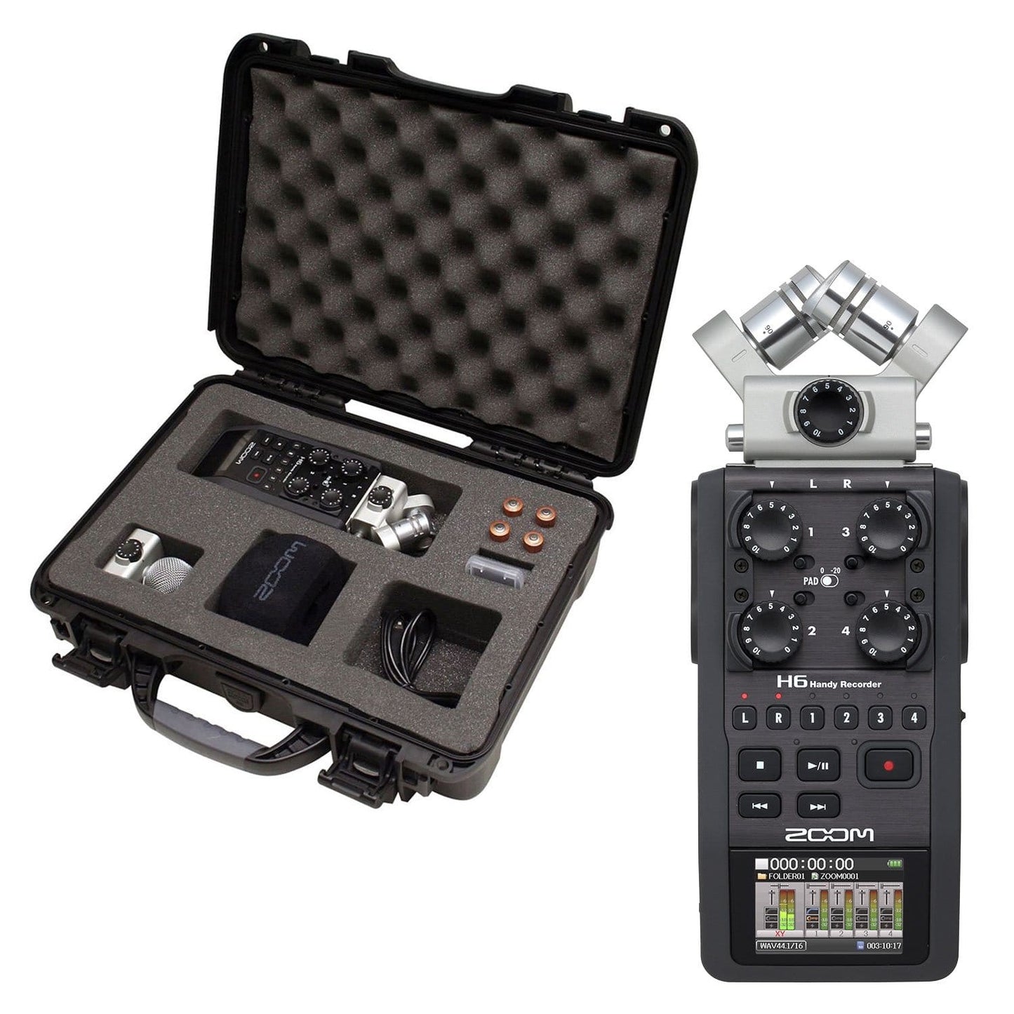 Zoom H6 Field Recorder with Gator Waterproof Case - PSSL ProSound and Stage Lighting