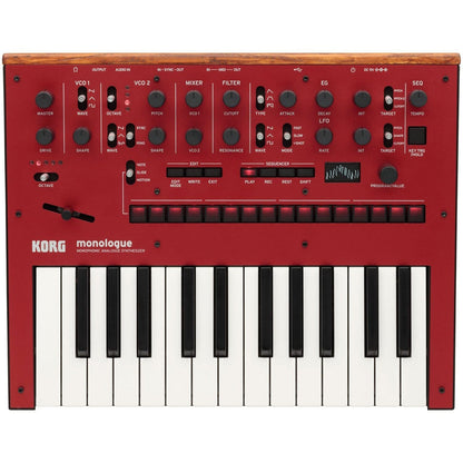Korg Monologue Analog Monophonic Red Synth & Decksaver - PSSL ProSound and Stage Lighting