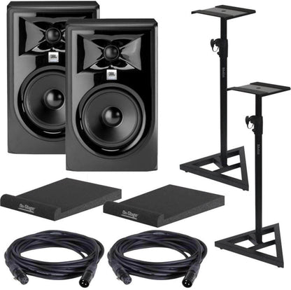 JBL 305P MKII Studio Monitor Pair with Stands & Pads - PSSL ProSound and Stage Lighting