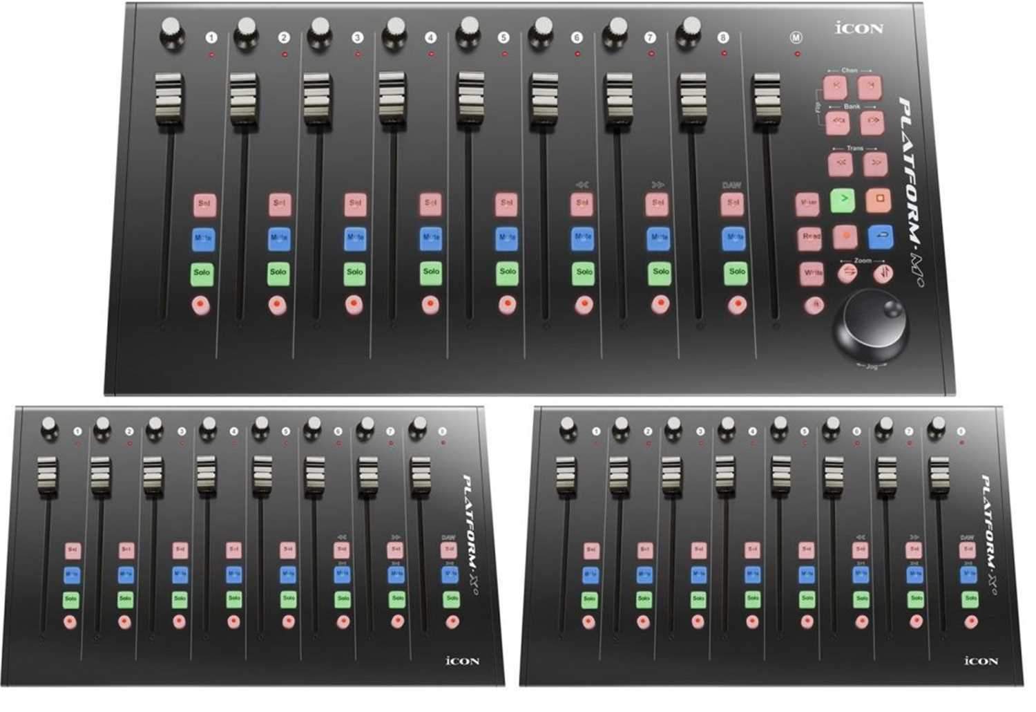 Icon Platform M-Plus Desktop DAW Control Surface with Control Surface Extenders - PSSL ProSound and Stage Lighting
