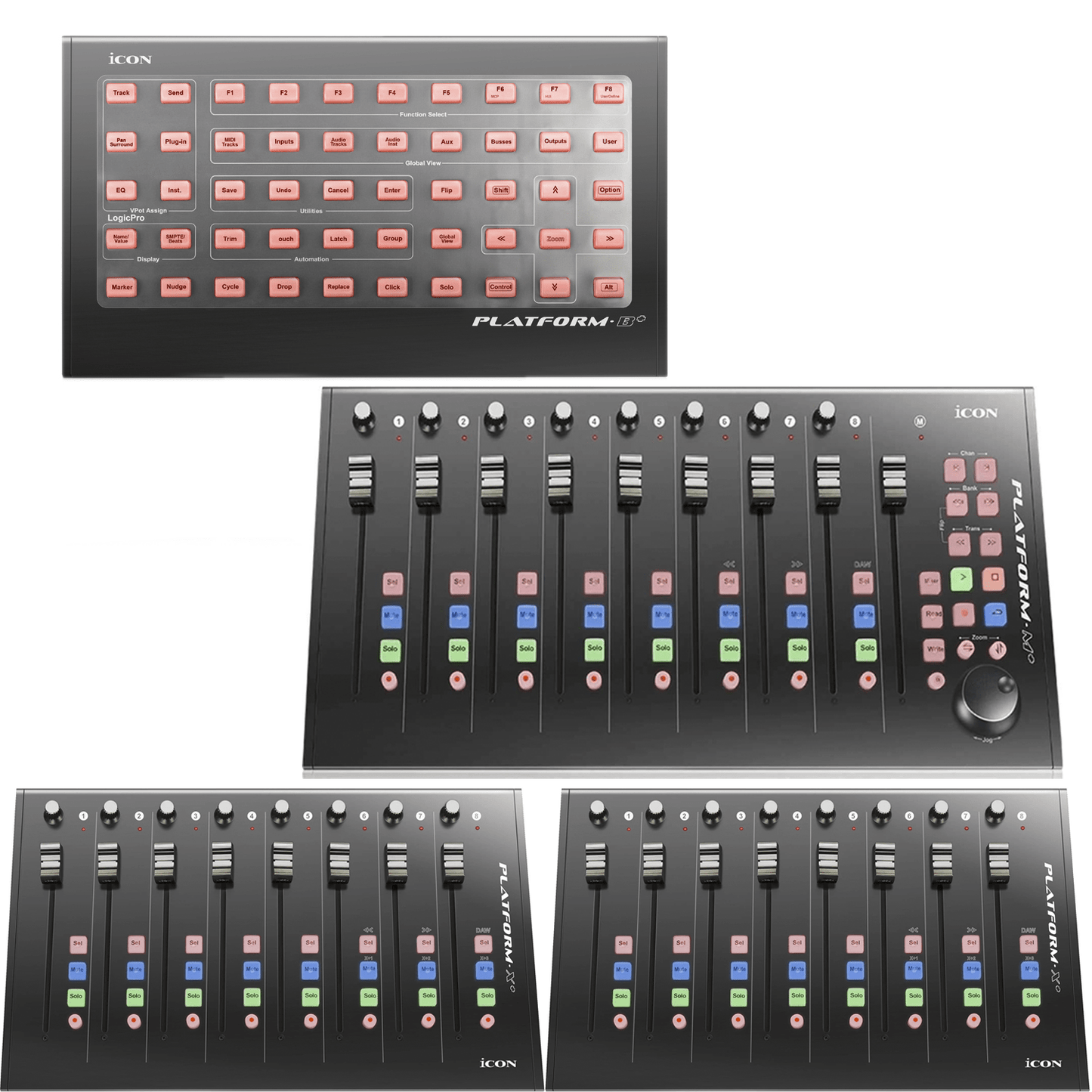 Icon Platform M-Plus Desktop DAW Control Surface & Extender Pack - PSSL ProSound and Stage Lighting