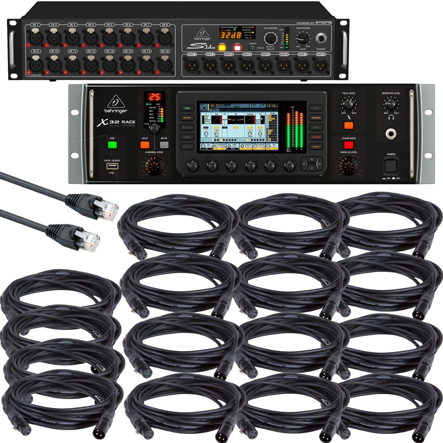 Behringer X32 Rack & S16 Digital Snake Bundle - PSSL ProSound and Stage Lighting