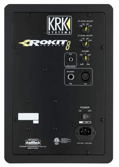 KRK RP8 G3 Studio Monitors with On Stage Stands and Isolation Pads - PSSL ProSound and Stage Lighting