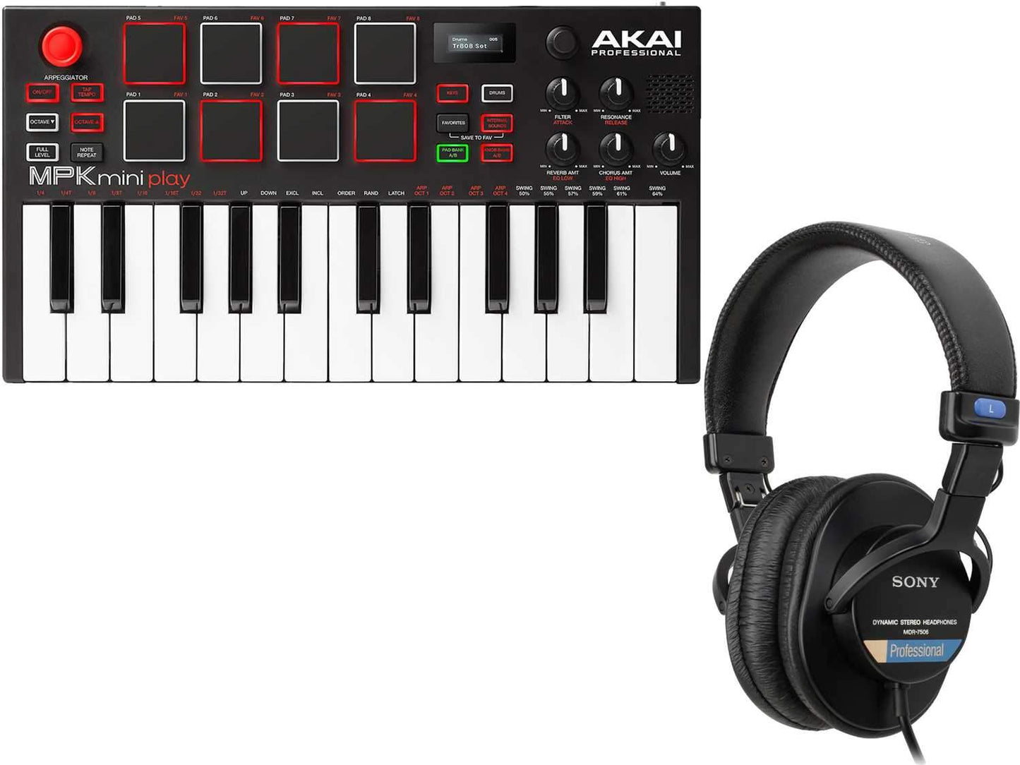 Akai MPK Mini Play 25-Keyboard with Headphones - PSSL ProSound and Stage Lighting