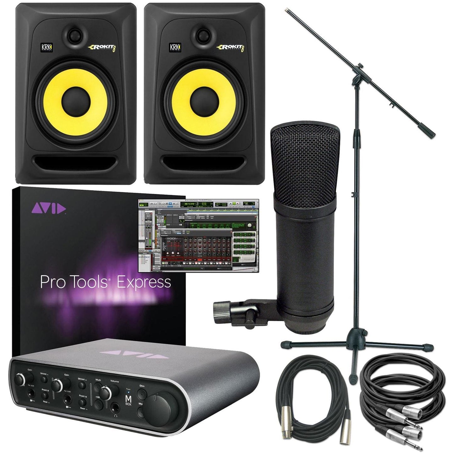 Pro Tools Express MBox 3 & KRK 8 Recording Bundle - PSSL ProSound and Stage Lighting