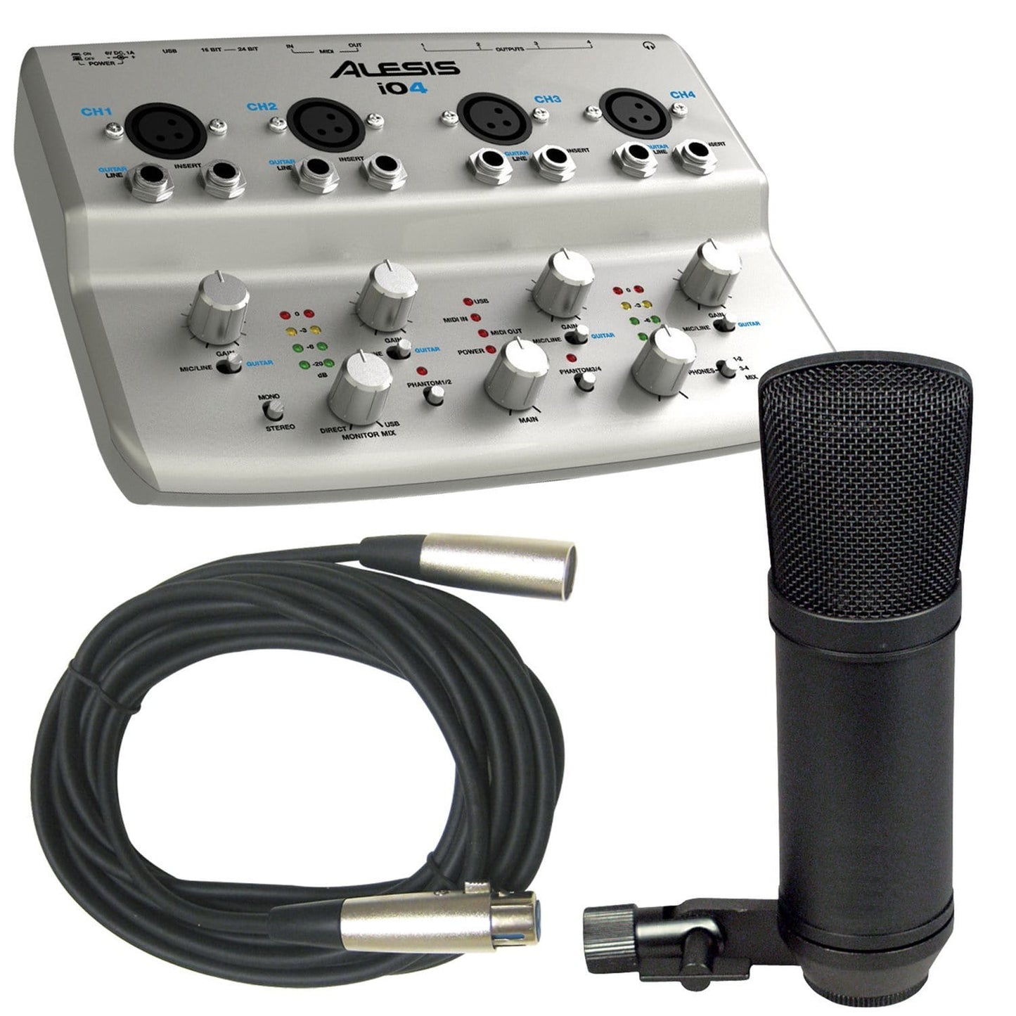 Alesis IO4 Audio Interface & MCA SP1 Condenser Mic - PSSL ProSound and Stage Lighting