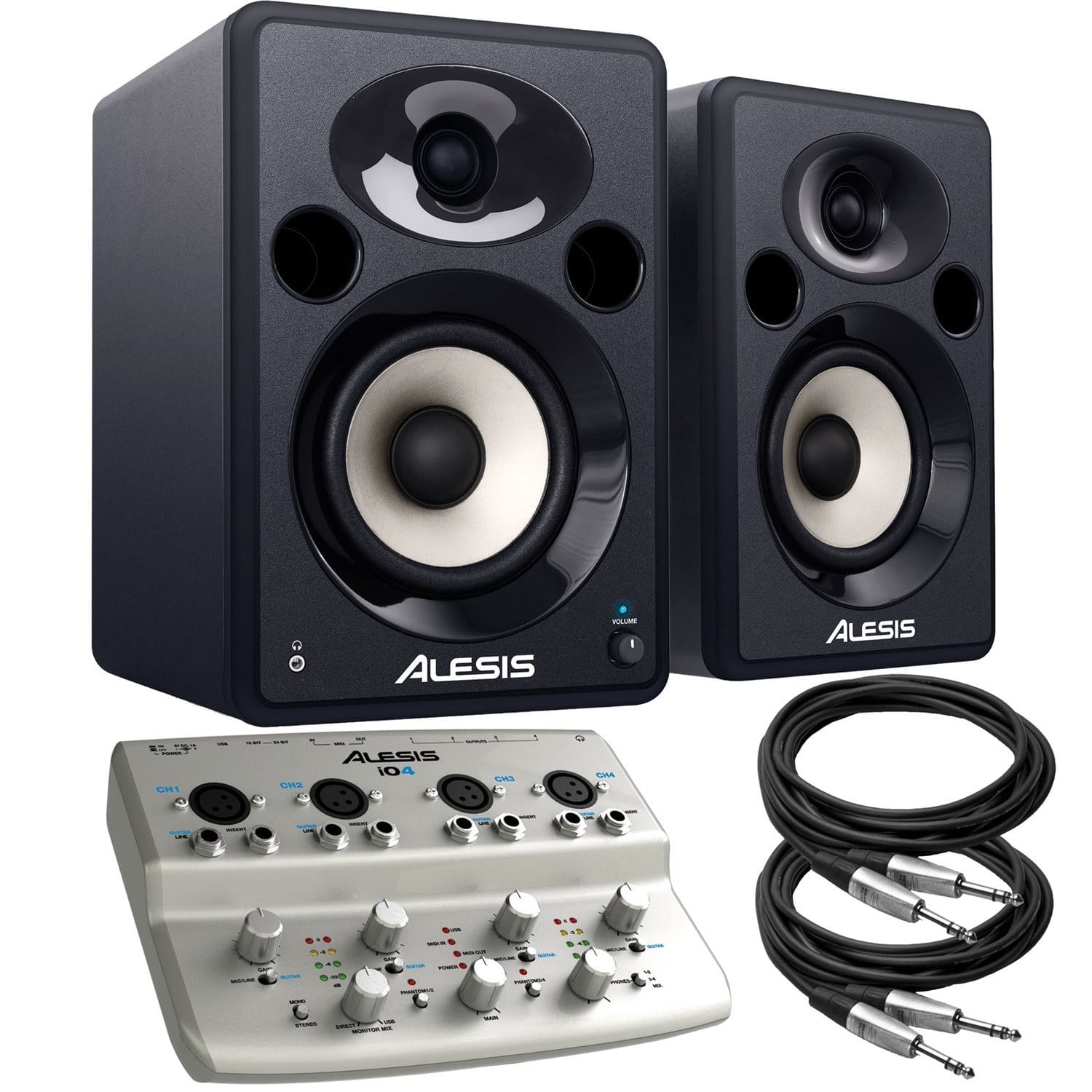 Alesis IO4 Interface & Elevate Studio Monitors - PSSL ProSound and Stage Lighting