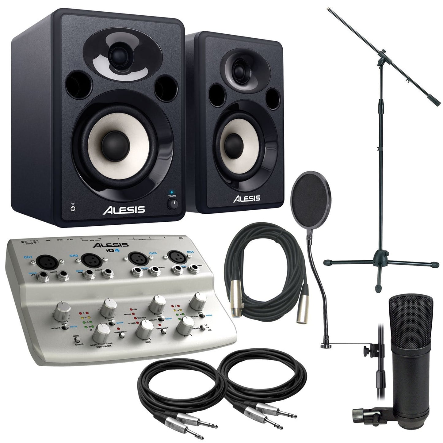 Alesis IO4 & Elevate 5 with SP1 Recording Package - PSSL ProSound and Stage Lighting