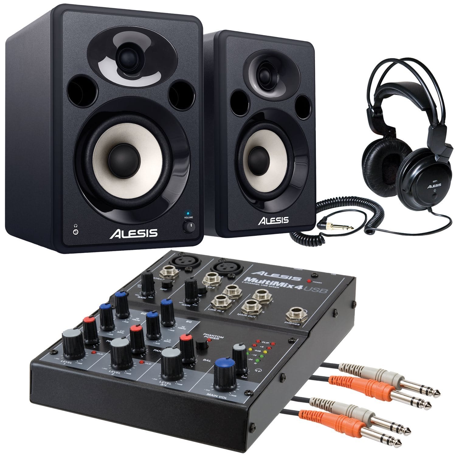 Alesis Recording Bundle with Interface & Monitors - PSSL ProSound and Stage Lighting