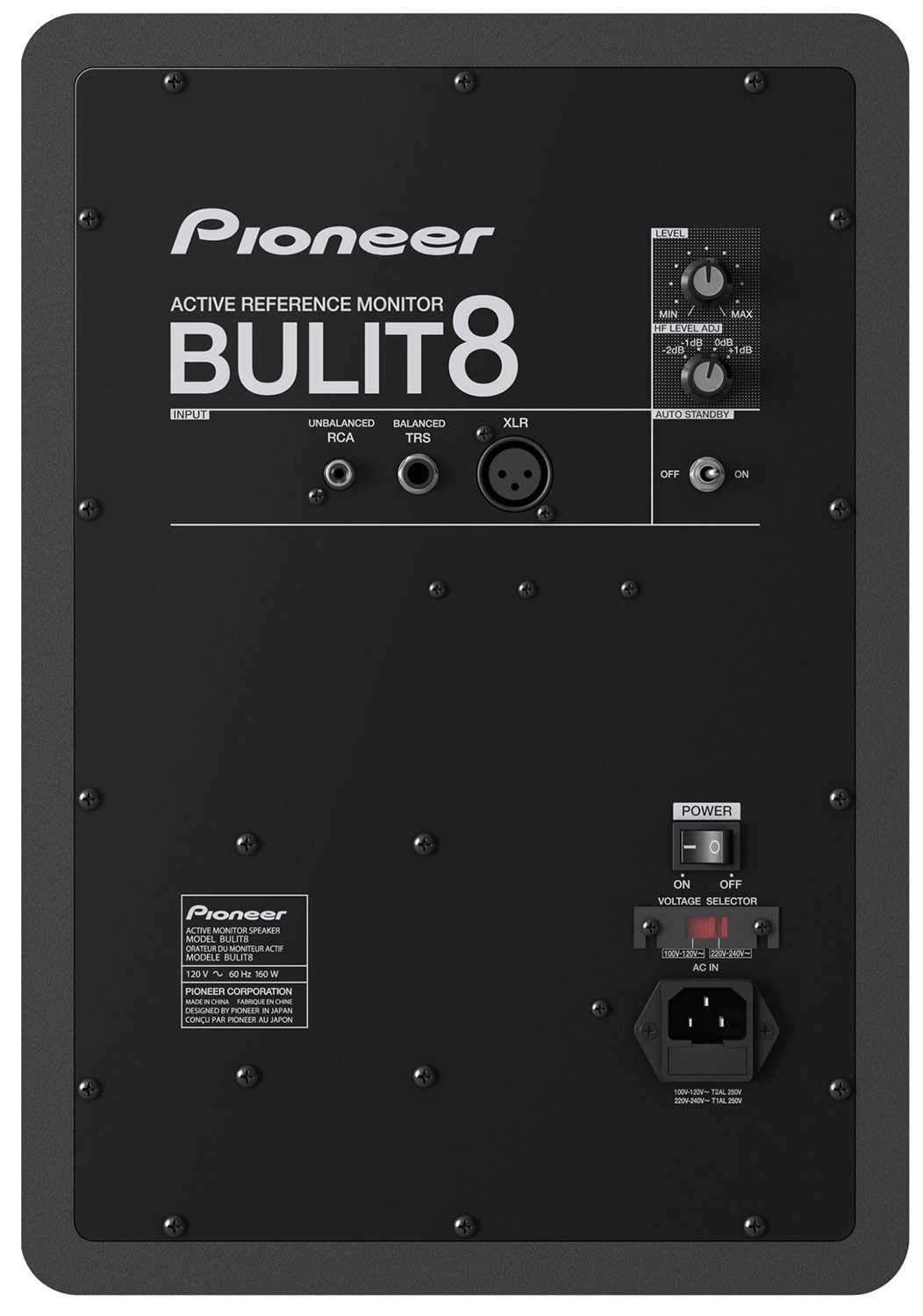 Pioneer BULIT8 Powered Studio Monitors with Stands & Isolation Pads - PSSL ProSound and Stage Lighting