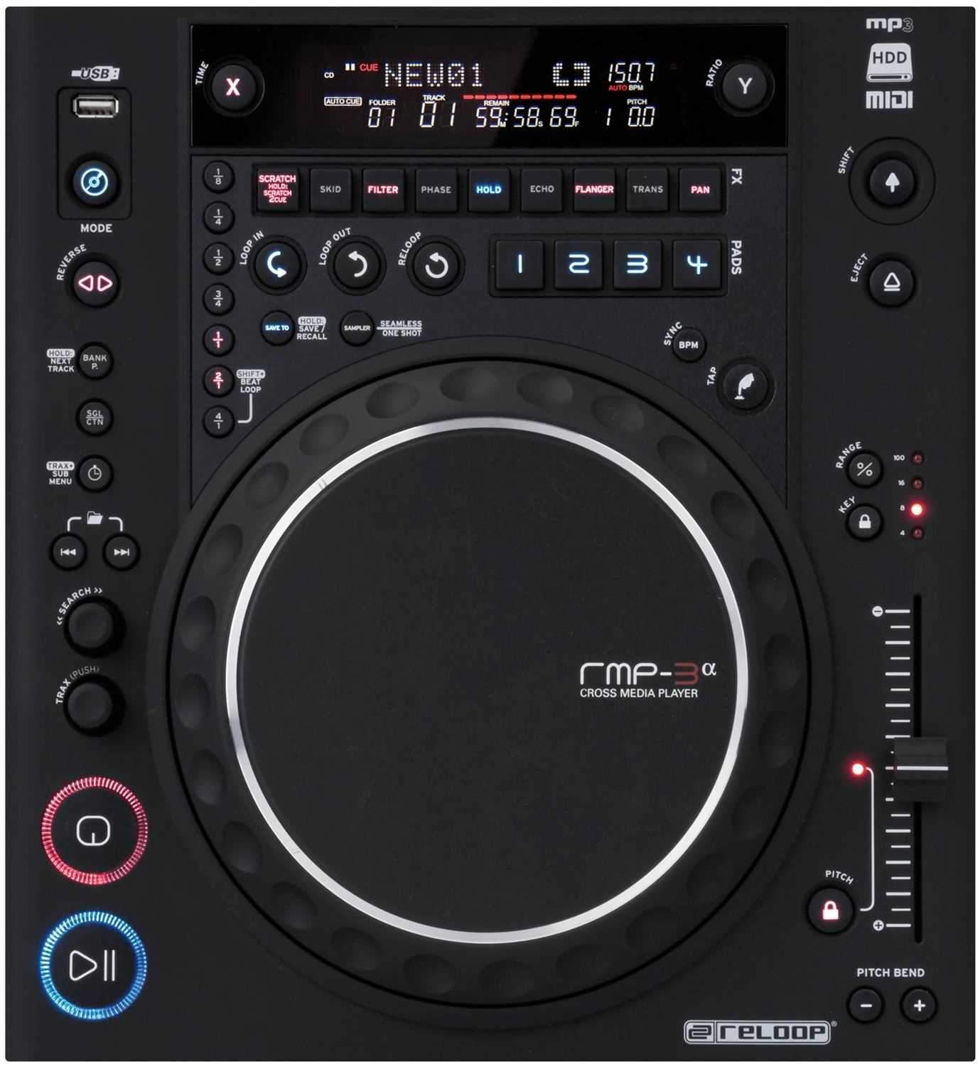 Reloop RMP 3 Alpha Table Top Media Player - PSSL ProSound and Stage Lighting