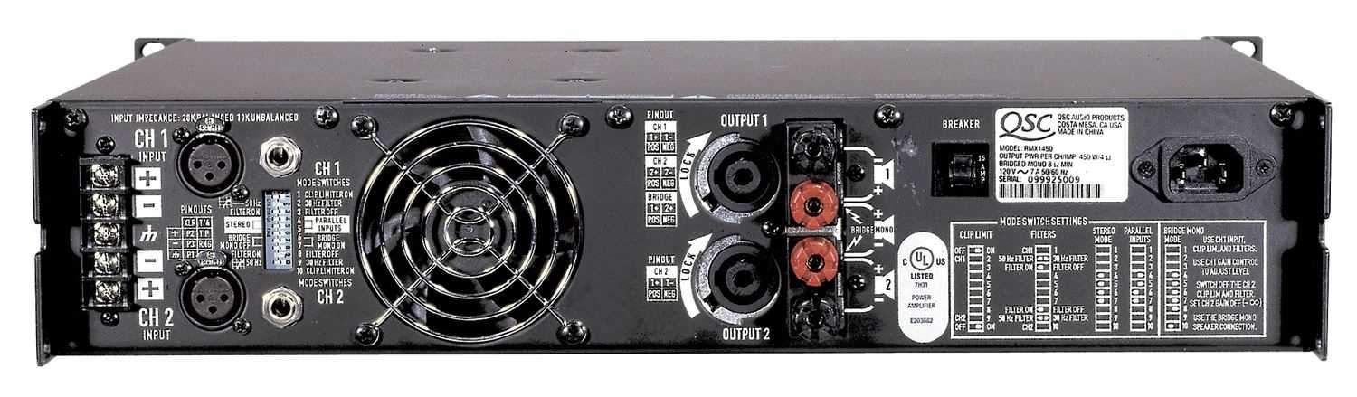 QSC RMX1450 Power Amplifier - PSSL ProSound and Stage Lighting