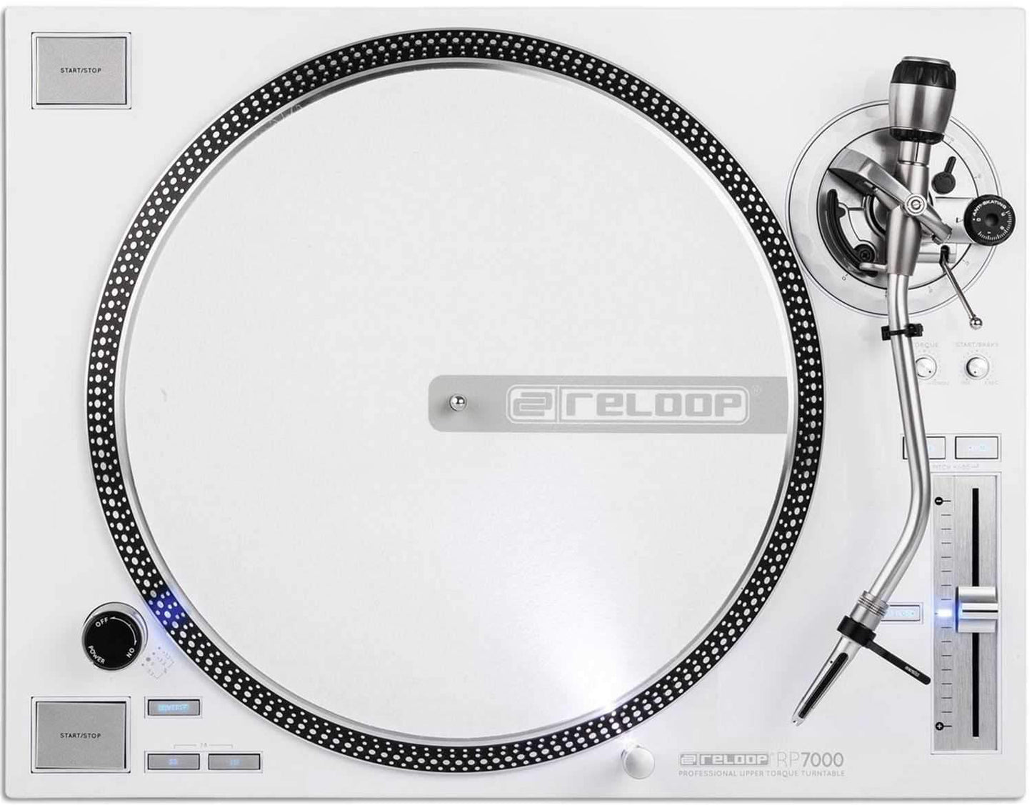 Reloop RP 7000 LTD White Direct Drive DJ Turntable - PSSL ProSound and Stage Lighting