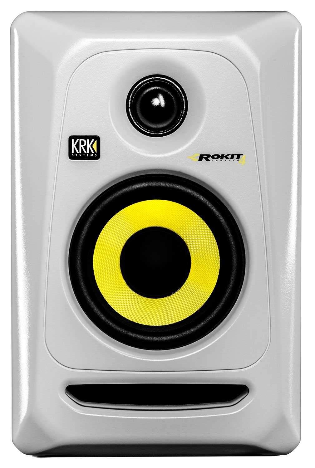 KRK ROKIT RP4-G3W 4-Inch White Powered Monitor - PSSL ProSound and Stage Lighting
