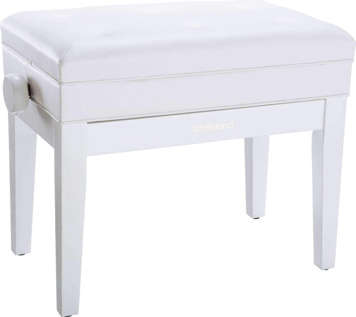 Roland RPB-400PW Piano Bench Polished White Vinyl - PSSL ProSound and Stage Lighting