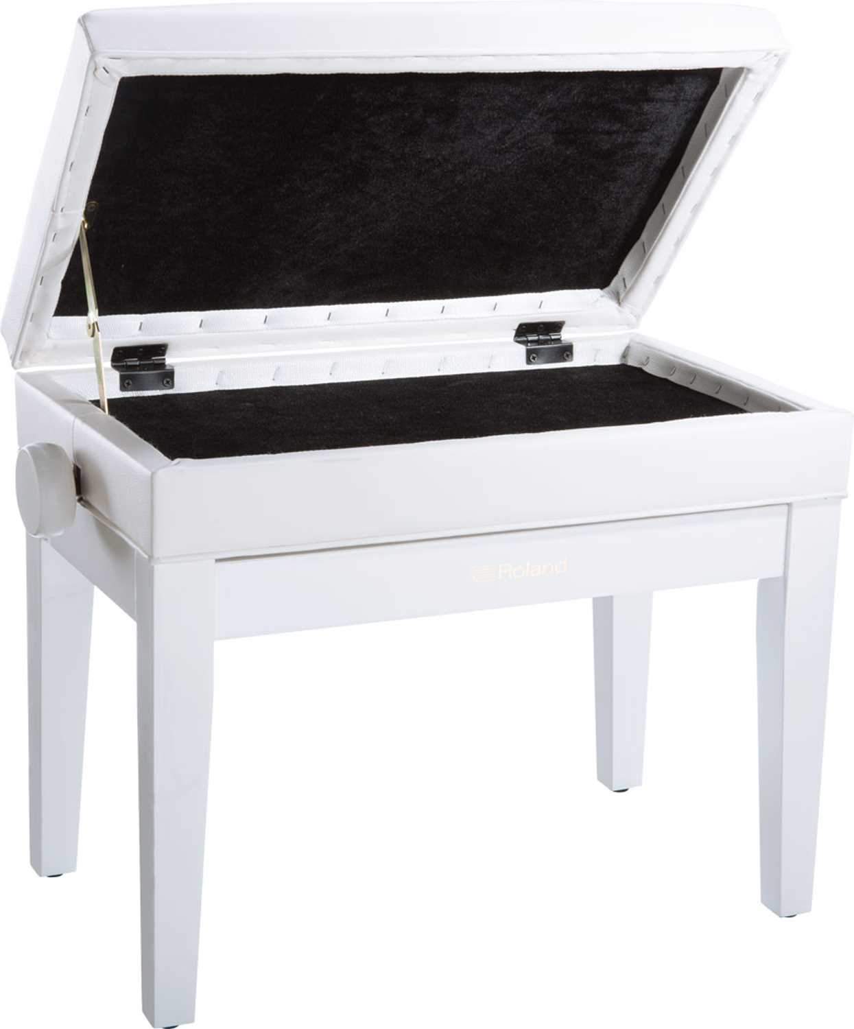 Roland RPB-400PW Piano Bench Polished White Vinyl - PSSL ProSound and Stage Lighting