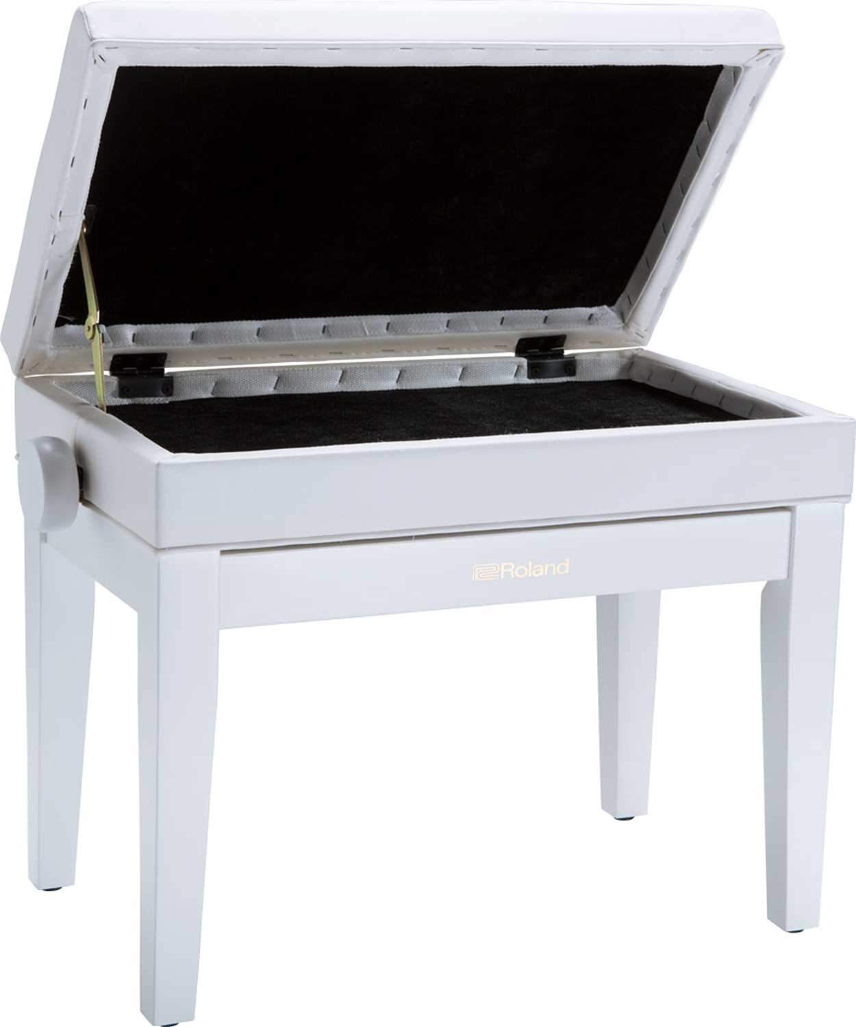 Roland RPB-400WH Piano Bench Satin White Vinyl - PSSL ProSound and Stage Lighting