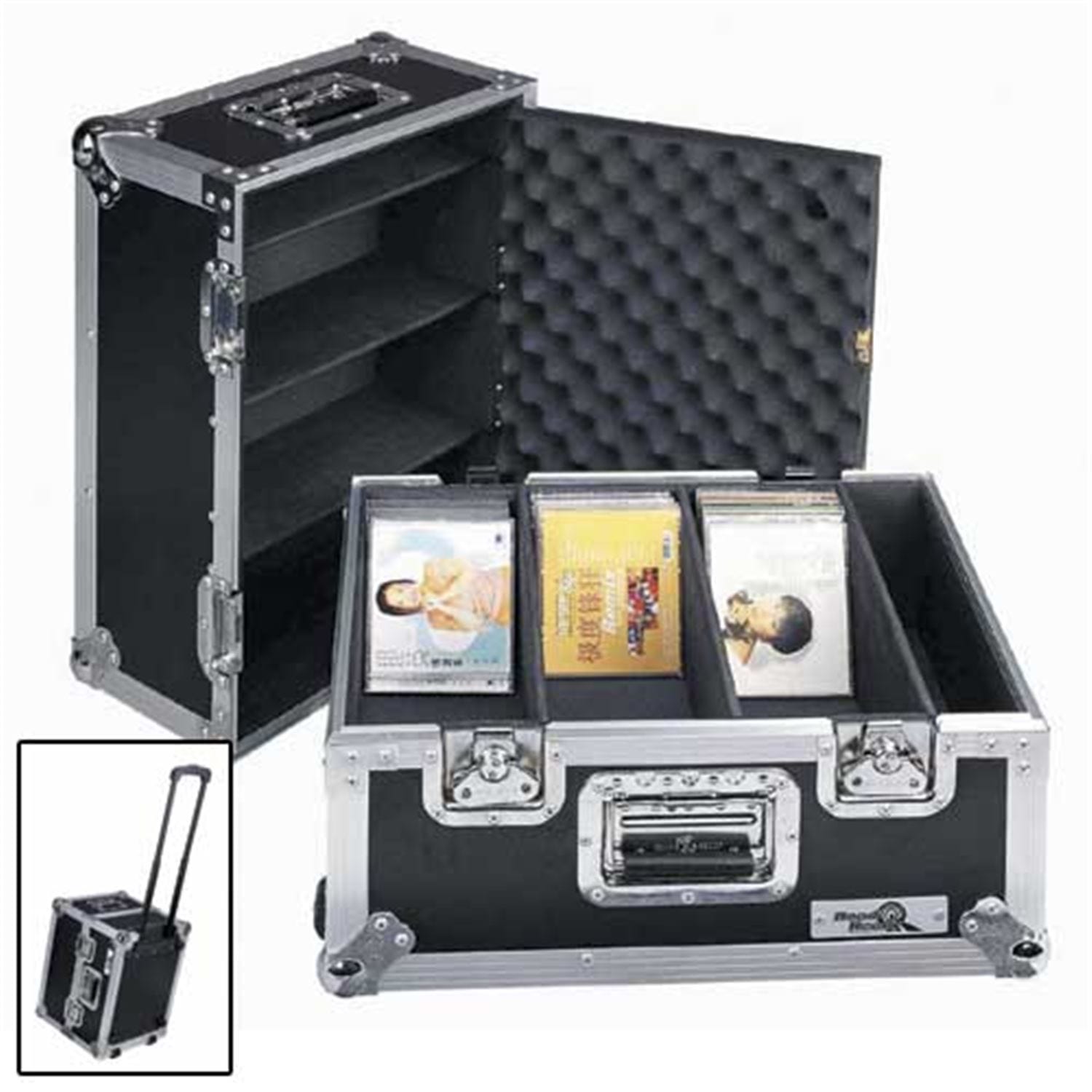 Road Ready CD Case-800 View Paks with Wheels & Hand - PSSL ProSound and Stage Lighting
