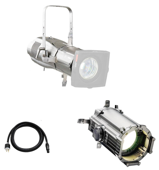 ETC Source Four LED Series 3 Light Engine Ellipsoidal with Lustr X8 25-to-50-Degree Lens (Silver) - PSSL ProSound and Stage Lighting