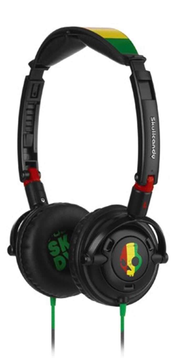 Skullcandy LOWRIDER Dj Headphones with Mic - Rasta - PSSL ProSound and Stage Lighting
