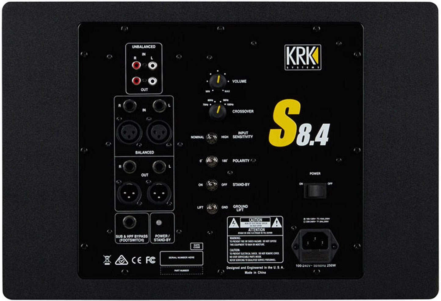 KRK S8-4 8-Inch Studio Subwoofer - ProSound and Stage Lighting